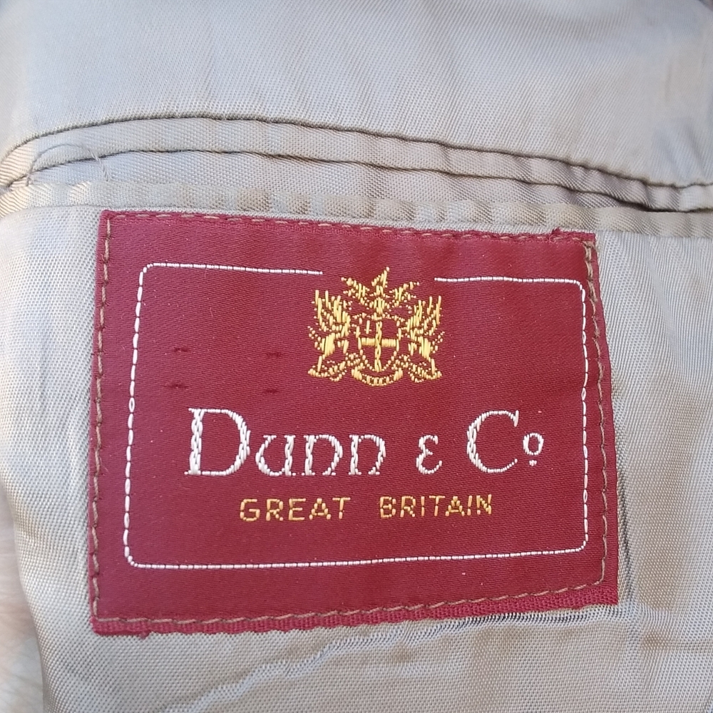 Dunn & Co England Tweed Wool Blazer Jacket Sportscoat 42R Tan Vintage Preppy - Picture 5 of 8